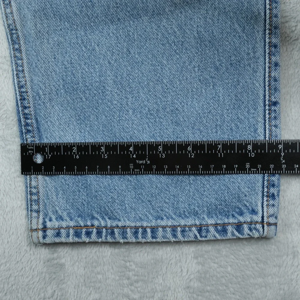 Vintage Levis 545‎ Jeans Mens Blue 42x32 Loose Fit Distressed Brown Tab 90s 1998